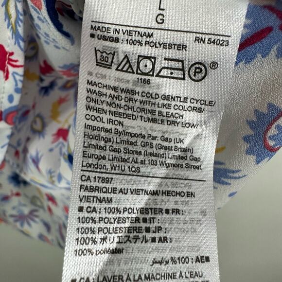 GAP Floral Long Sleeve Blouse Top Large NWT - Picture 11 of 11